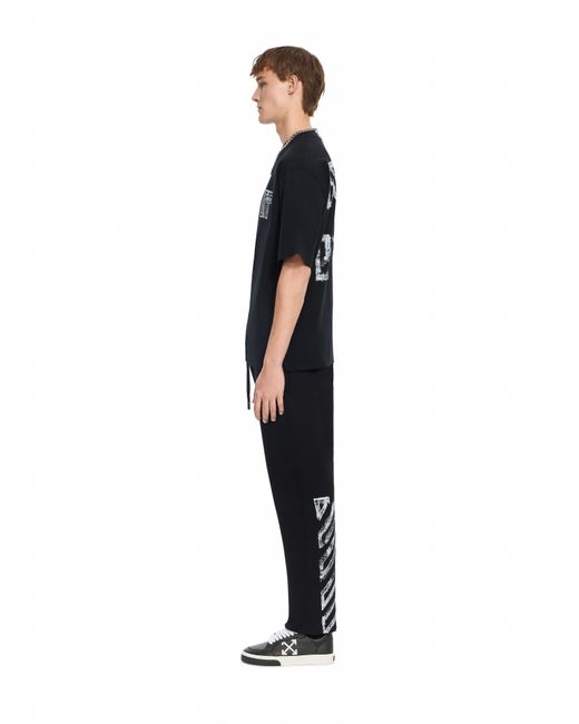 Off-White c/o Virgil Abloh Black Motion Arrow Skate Short Sleeve T-Shirt for men