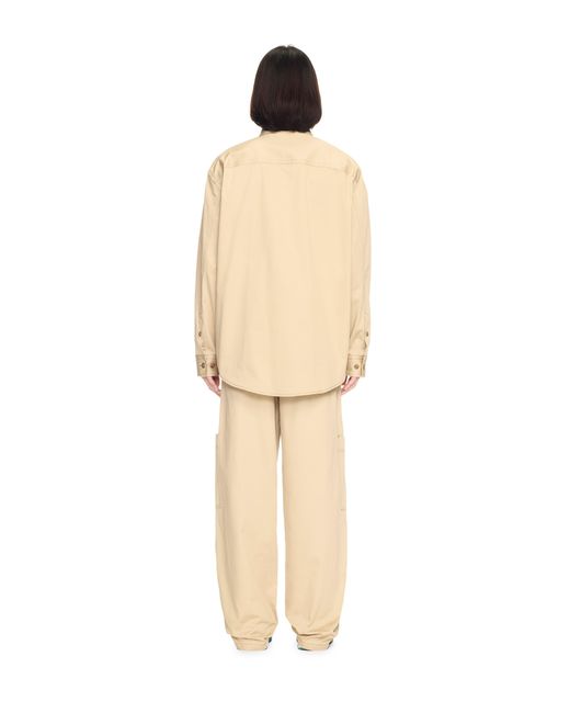 Off-White c/o Virgil Abloh Natural Beige Stitch Military Overshirt for men