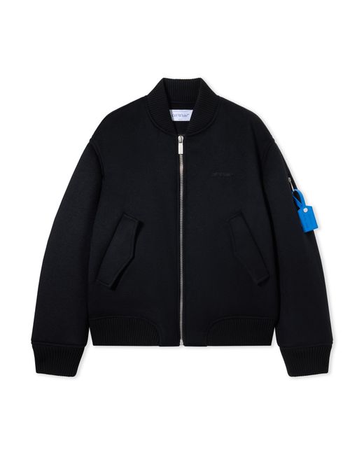 Off-White c/o Virgil Abloh Blue Quote Bomber Jacket for men