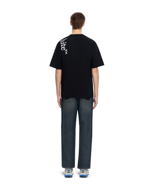 Off-White c/o Virgil Abloh Black Vertical Bookish Skate Short Sleeve T-Shirt for men