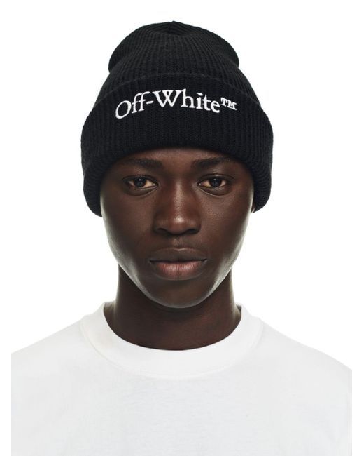 Off-White c/o Virgil Abloh Black Knit Wool Beanie for men
