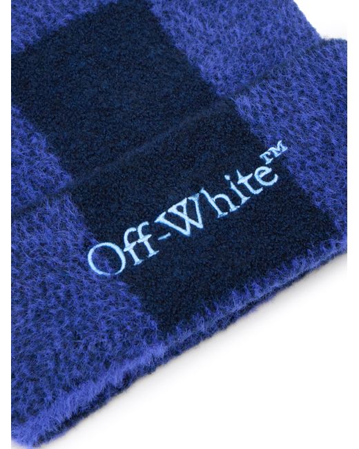 Off-White c/o Virgil Abloh Blue Bookish Check Beanie