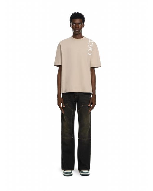 Off-White c/o Virgil Abloh White Vertical Bookish Skate Short Sleeve T-Shirt for men