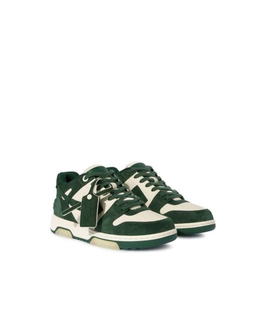 Off-White c/o Virgil Abloh Grün/Ecru Out Of Office Wildleder-Sneaker in Green für Herren