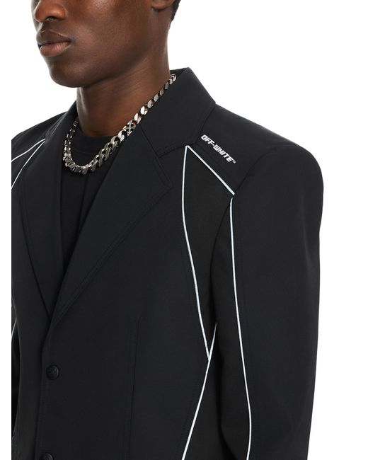 Off-White c/o Virgil Abloh Black Cordura Sporty Slim Jacket for men