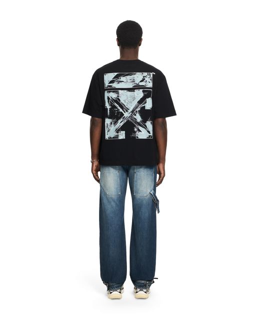 Off-White c/o Virgil Abloh Black Paint Arrow Skate T-Shirt for men
