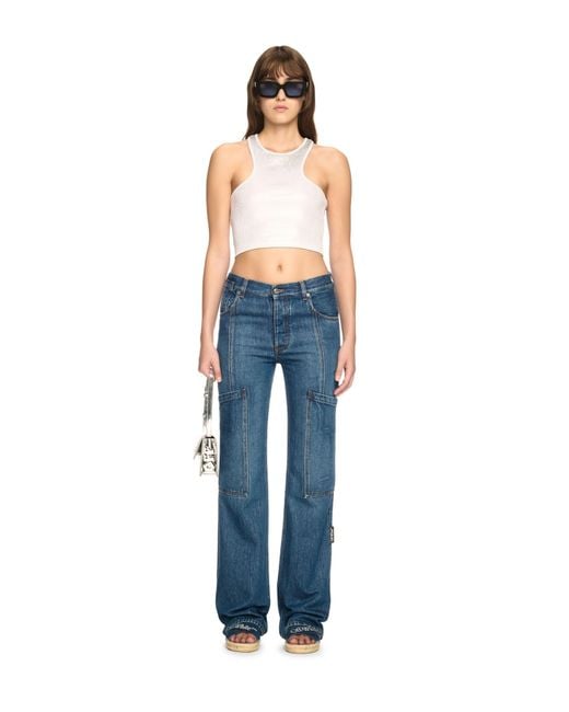 Off-White c/o Virgil Abloh Blue Denim Cargo Pants