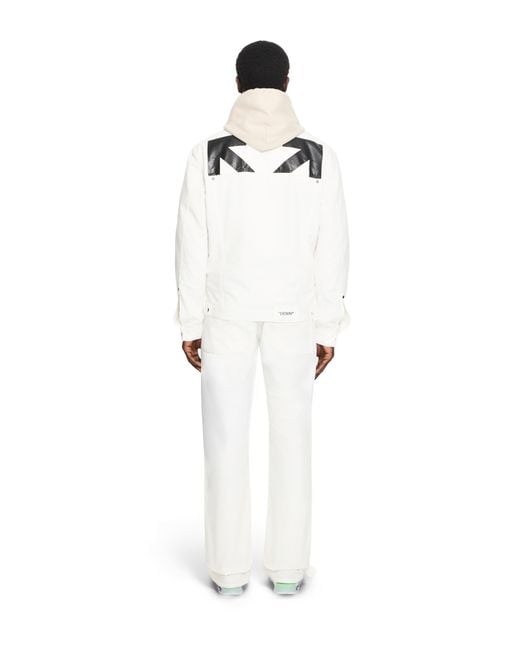 Off-White c/o Virgil Abloh White Half Arrow Slim Relaxed Pants for men