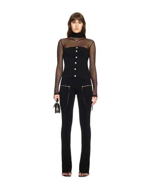 Off-White c/o Virgil Abloh Black Corset-Style Top