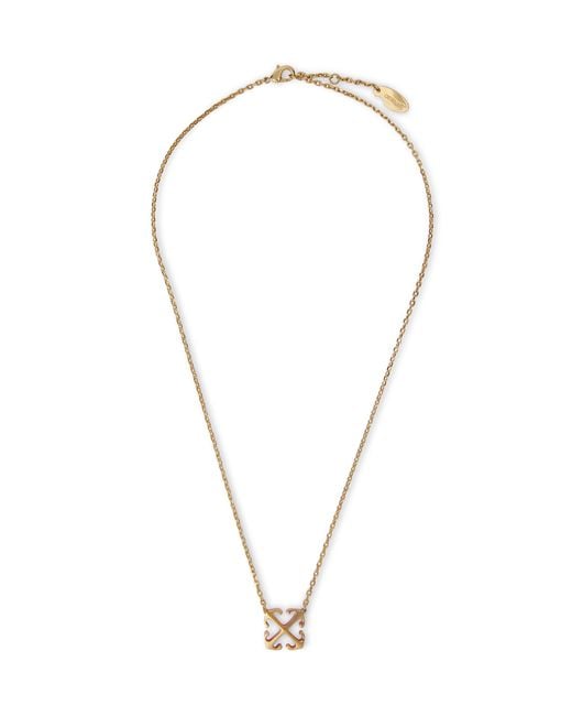 Off-White c/o Virgil Abloh Brown Enamel Arrow Necklace