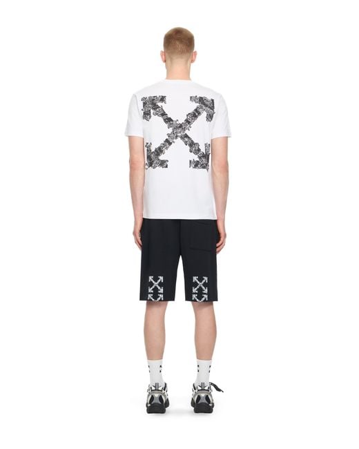 Off-White c/o Virgil Abloh White Heraldic Arrow Skate Sweatshort for men