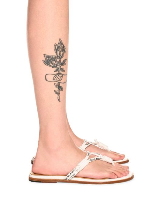 Off-White c/o Virgil Abloh Pink Shoelace Flat Sandal
