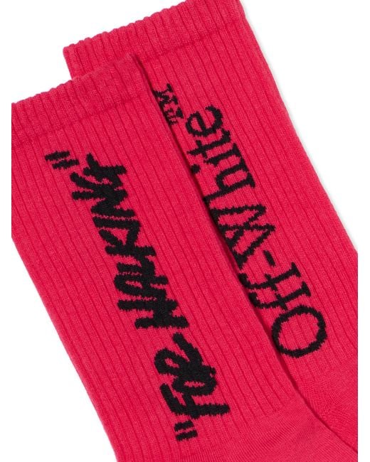 Off-White c/o Virgil Abloh Pink Mid Calf Socks