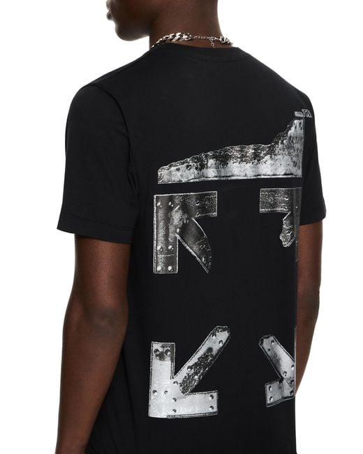 Off-White c/o Virgil Abloh Black Metal Arrow Slim T-Shirt for men