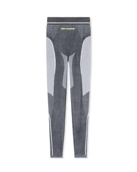 Off-White c/o Virgil Abloh Gray Race Logo Arrow Seamless Leggings