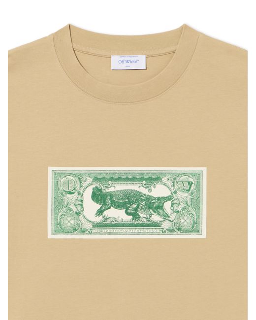 Off-White c/o Virgil Abloh Natural Banknote Arrow Skate T-Shirt for men
