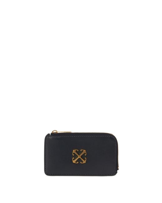 Portacarte Jitney Con Zip di Off-White c/o Virgil Abloh in Black