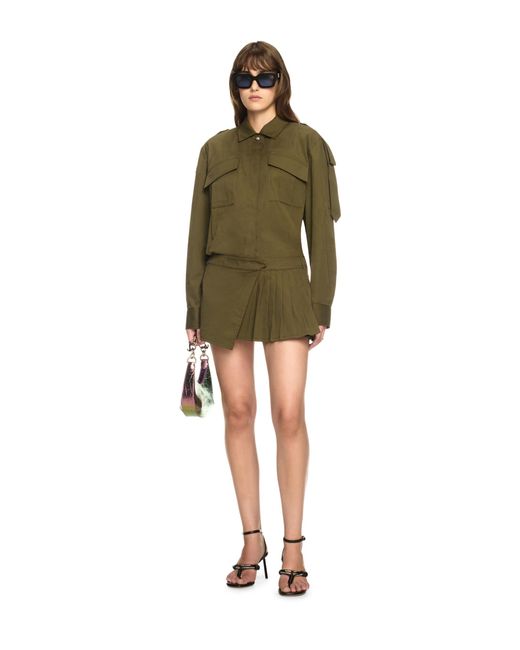 Off-White c/o Virgil Abloh Green Savana Cotton Mini Dress