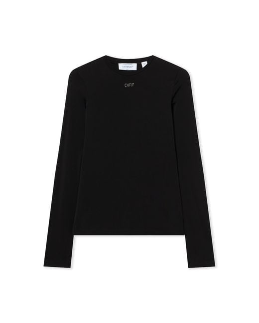 Off-White c/o Virgil Abloh Black Ow X Swarovski Second Skin Crewneck