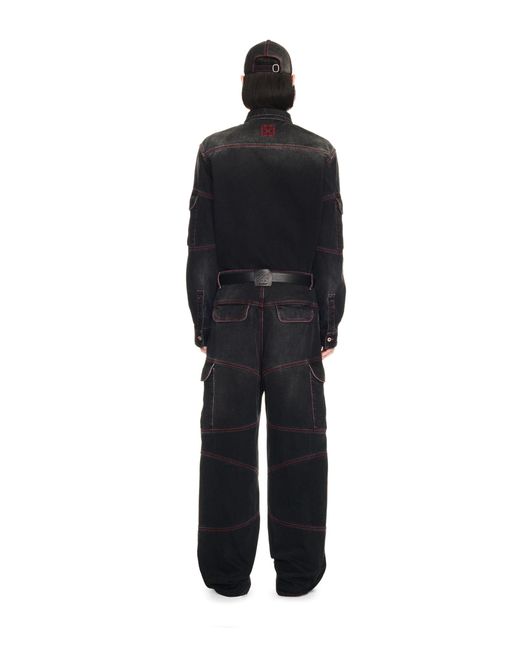 Off-White c/o Virgil Abloh Blue Script Samurai Straight Jeans for men
