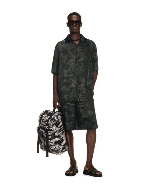 Off-White c/o Virgil Abloh Black Jacquard Fresco Bowling Shorts for men