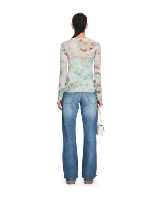 Off-White c/o Virgil Abloh Blue Light Jersey Storytelling Double Top