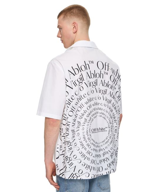 Off-White c/o Virgil Abloh White Circle Off Bowling Shirt for men
