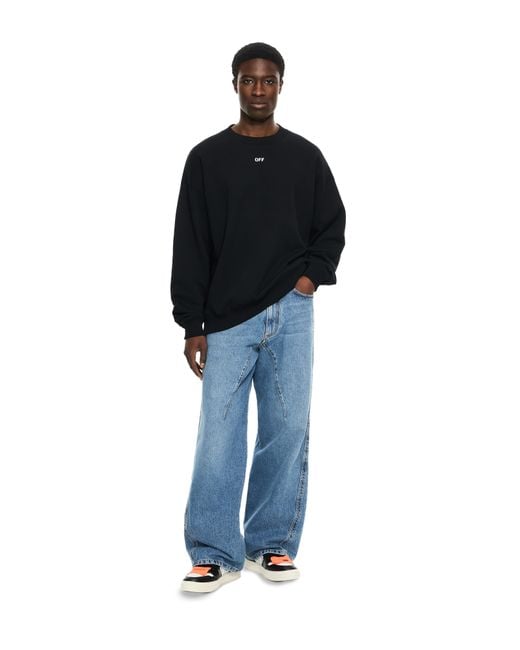 Off-White c/o Virgil Abloh Black Dotted Arrow Diagonal Skate Sweatshirt for men