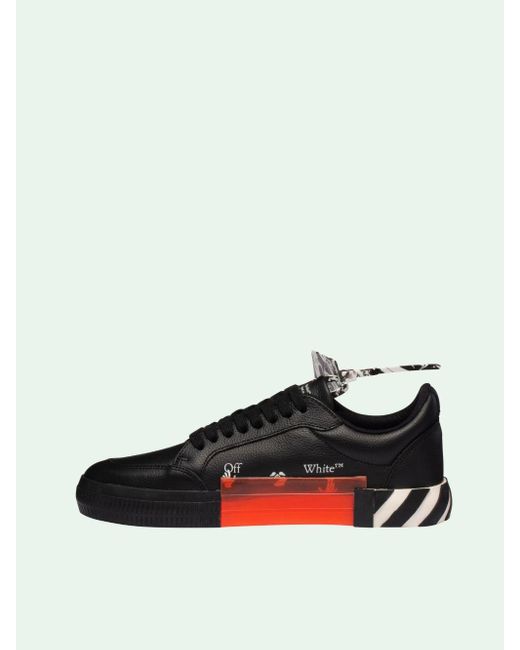 Off-White c/o Virgil Abloh Vulcan Low Leather Trainers in Black/White ...