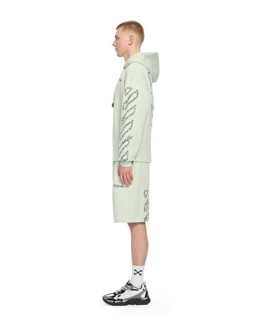 Off-White c/o Virgil Abloh White Type Arrow Diagonal Loose Hoodie for men