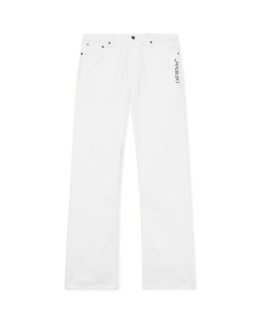 Off-White c/o Virgil Abloh White Half Arrow Slim Relaxed Pants for men