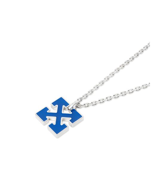 Off-White c/o Virgil Abloh White Enamel Arrow Necklace for men