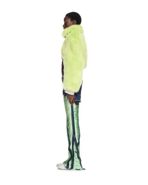 Off-White c/o Virgil Abloh Green Shredded Denim Pants