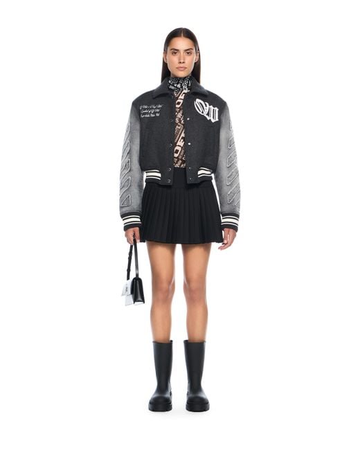 Off-White c/o Virgil Abloh Black Gothic Class Varsity Jacket