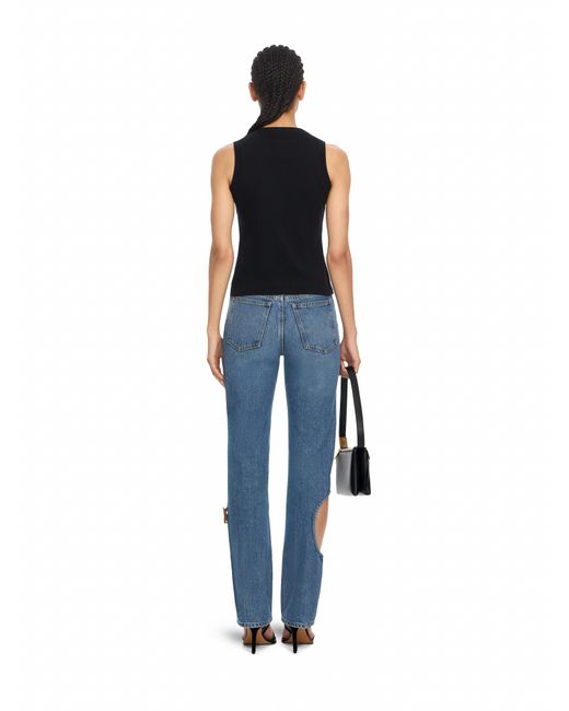 Off-White c/o Virgil Abloh Black Off Stamp Rib Round Tank Top