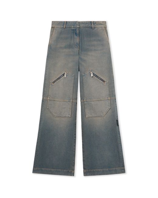 Off-White c/o Virgil Abloh Gray Big Pockets Denim Pants