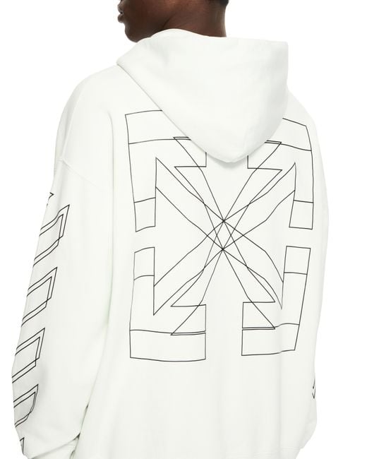Off-White c/o Virgil Abloh White Outline Double Arrow Skate Hoodie for men