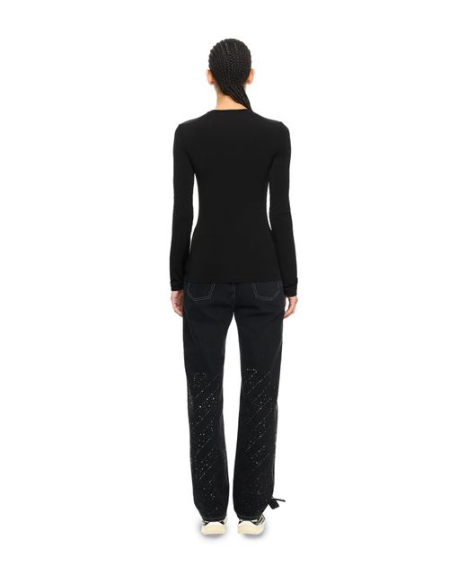 Off-White c/o Virgil Abloh Black Ow X Swarovski Second Skin Crewneck