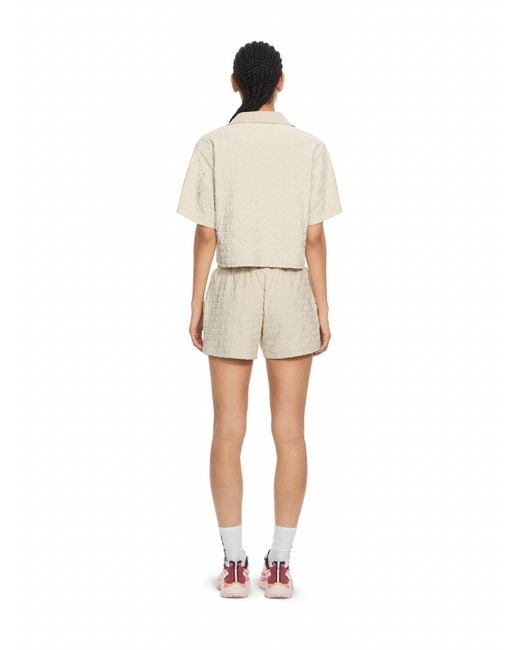 Off-White c/o Virgil Abloh Natural Terry Off Crop Polo