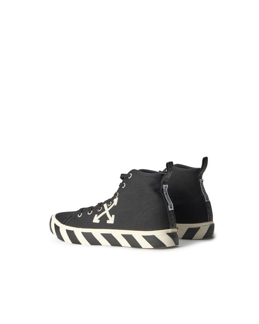 Off-White c/o Virgil Abloh Black Mid Top Vulcanized Sneakers for men