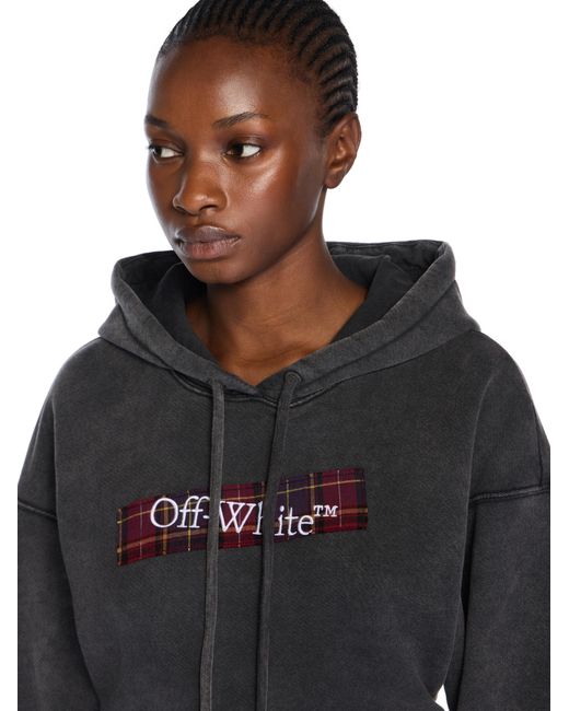 Off-White c/o Virgil Abloh Black Bookish Crop Logo Hoodie