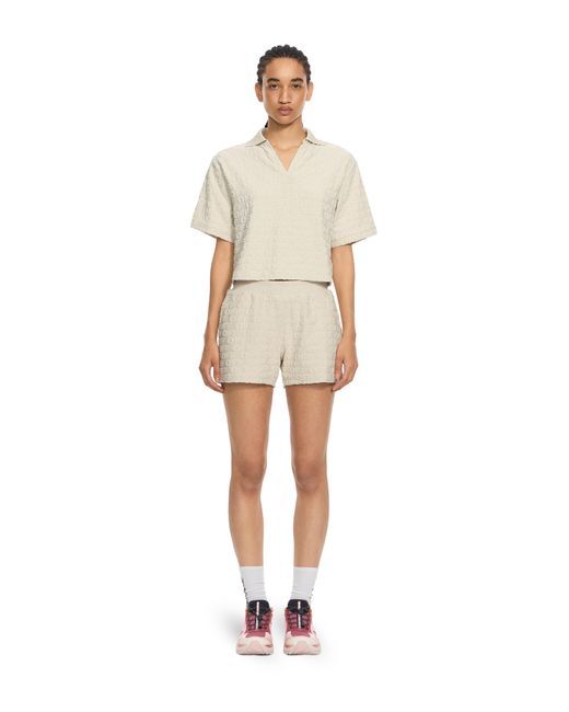Off-White c/o Virgil Abloh Natural Terry Off Crop Polo