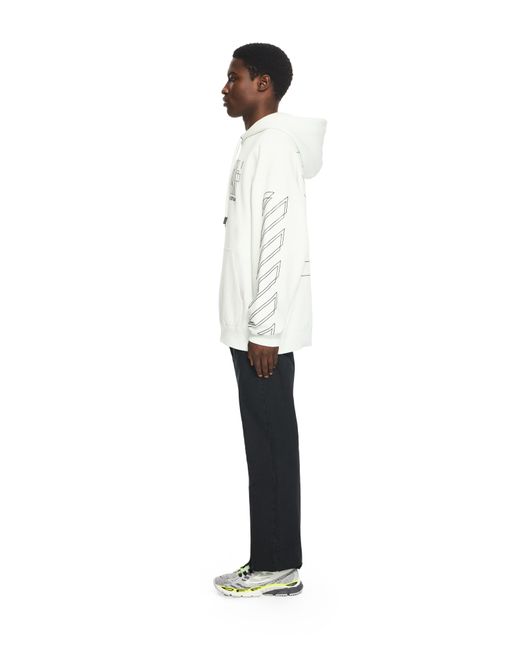 Off-White c/o Virgil Abloh White Outline Double Arrow Skate Hoodie for men