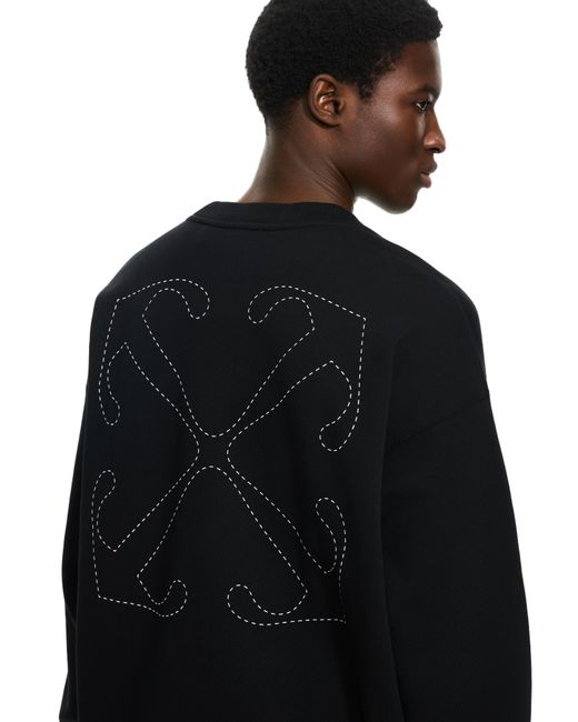 Off-White c/o Virgil Abloh Black Dotted Arrow Diagonal Skate Sweatshirt for men
