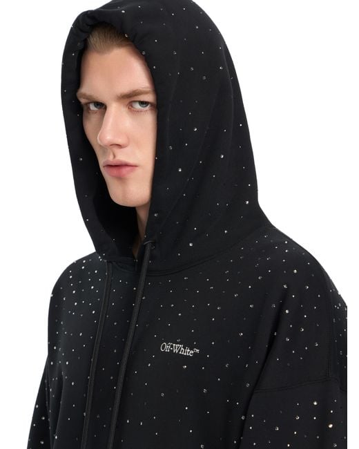 Off-White c/o Virgil Abloh Black Ow X Swarovski Skate Hoodie for men