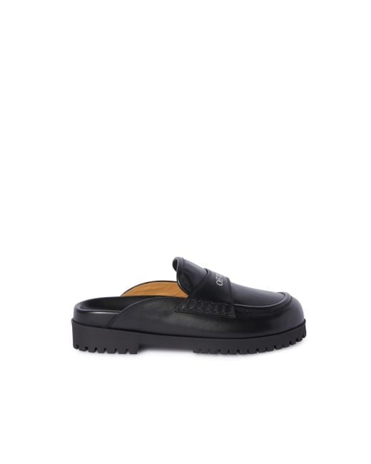 Leather O Slip-On Loafer di Off-White c/o Virgil Abloh in Black