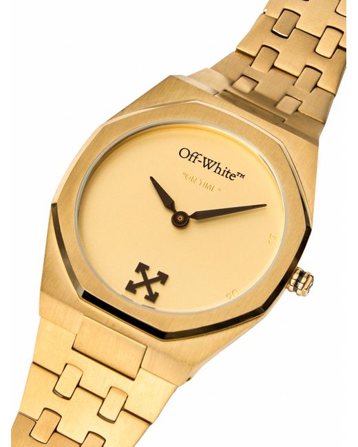 Off-White c/o Virgil Abloh Metallic "On Time" Watch for men