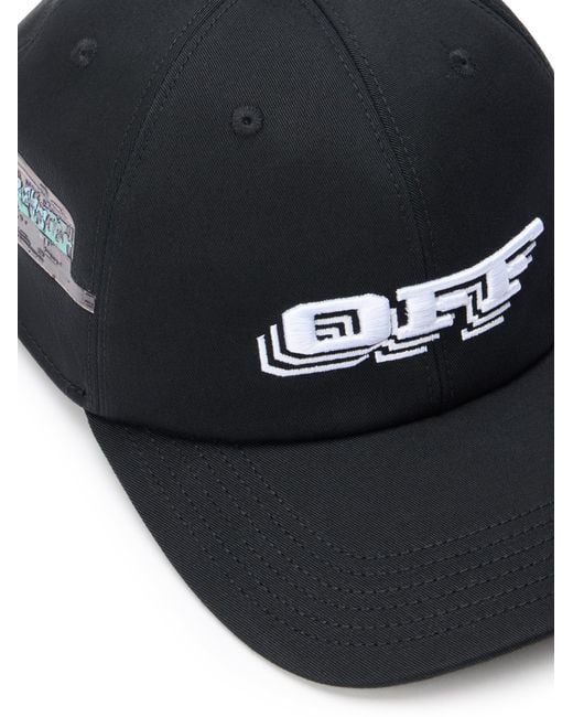 Off-White c/o Virgil Abloh Black Off Train Baseball Cap for men