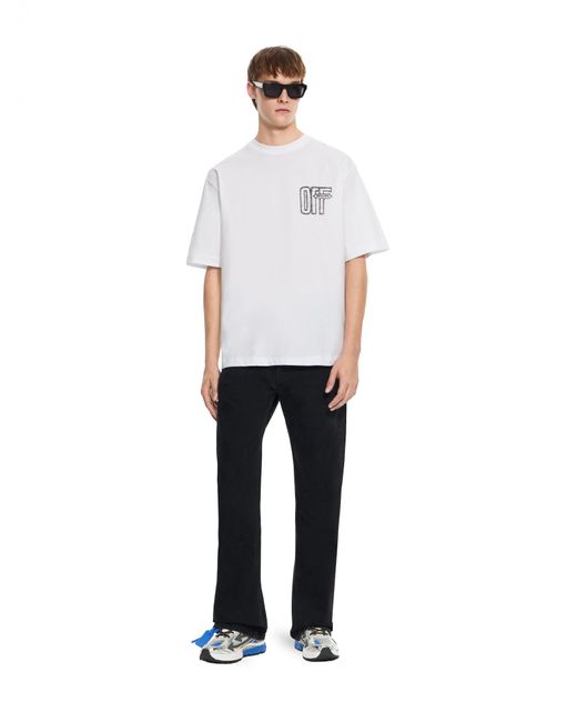 Off-White c/o Virgil Abloh White Motion Arrow Skate Short Sleeve T-Shirt for men