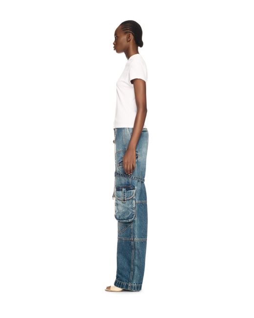 Jewel Mini Arrow Fitted Tee di Off-White c/o Virgil Abloh in Blue